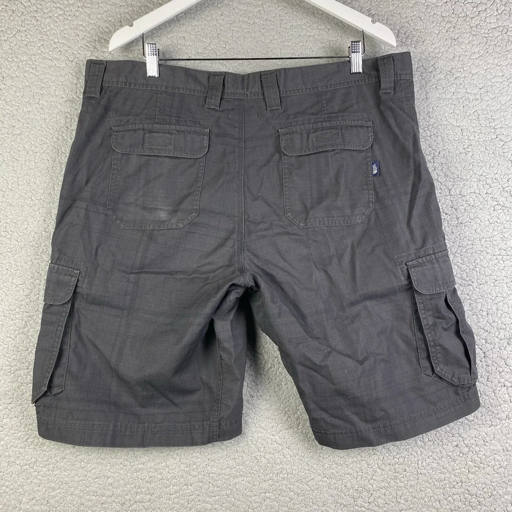 The North Face Cargo Shorts Mens 40 Reg Gray Zip Utility Bermuda Ripstop Outdoor